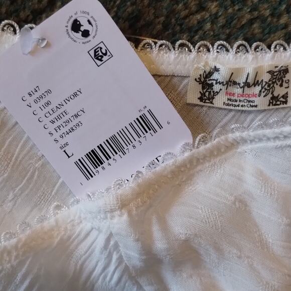 Intimately Free People NWT Sweet On You Bias Half Slip Skirt Maxi Clean Ivory L - Picture 10 of 10